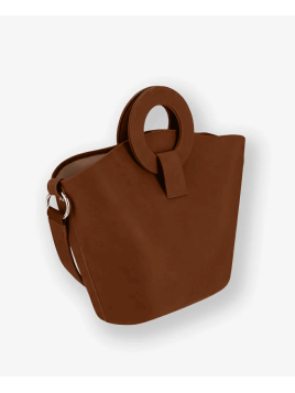 Les Ateliers Foures 0604 - CUIR DE VACHETTE - FAUVE les ateliers fourès- olympe- porté travers maxi shopping