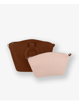 Les Ateliers Foures 0604 - CUIR DE VACHETTE - FAUVE les ateliers fourès- olympe- porté travers maxi shopping