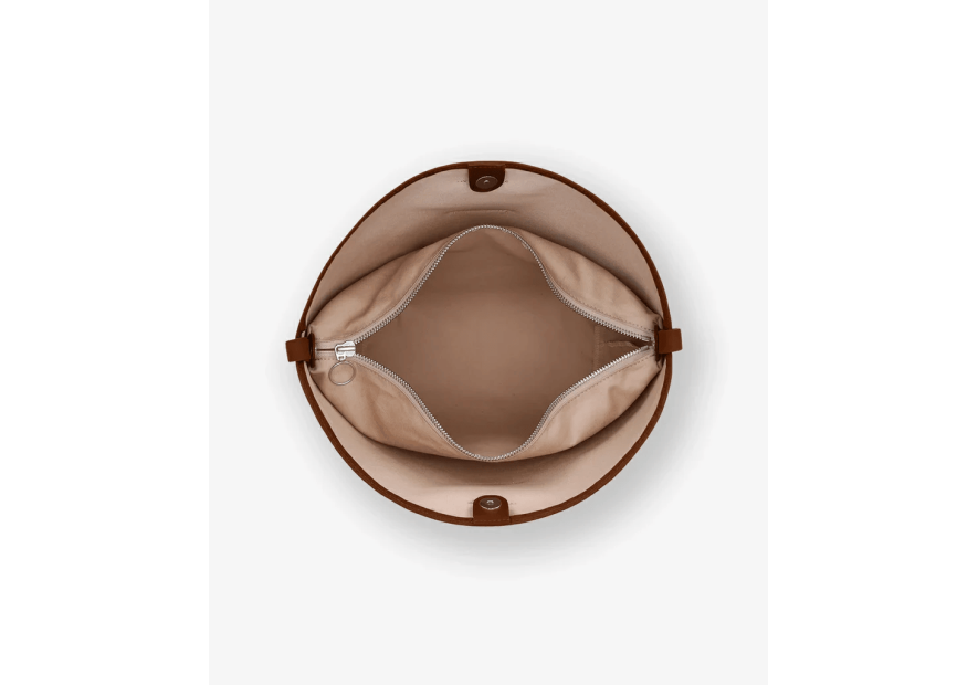 Les Ateliers Foures 0604 - CUIR DE VACHETTE - FAUVE les ateliers fourès- olympe- porté travers maxi shopping