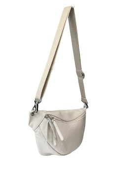 Les Ateliers Foures B125 - CUIR DE VACHETTE - CRAIE sac banane atalante medium Sacs à mains