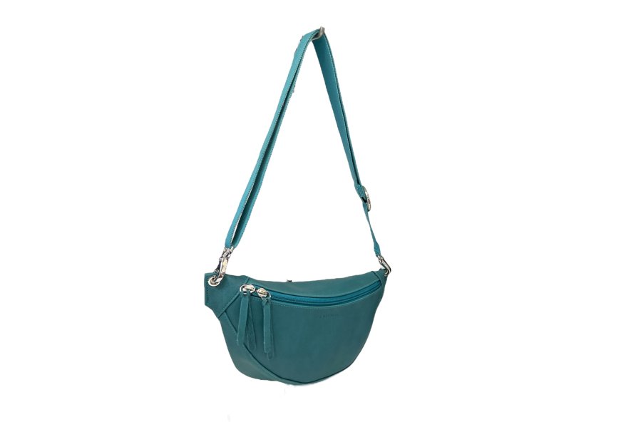 Les Ateliers Foures B125 - CUIR DE VACHETTE - LAGON sac banane atalante medium Sacs à mains