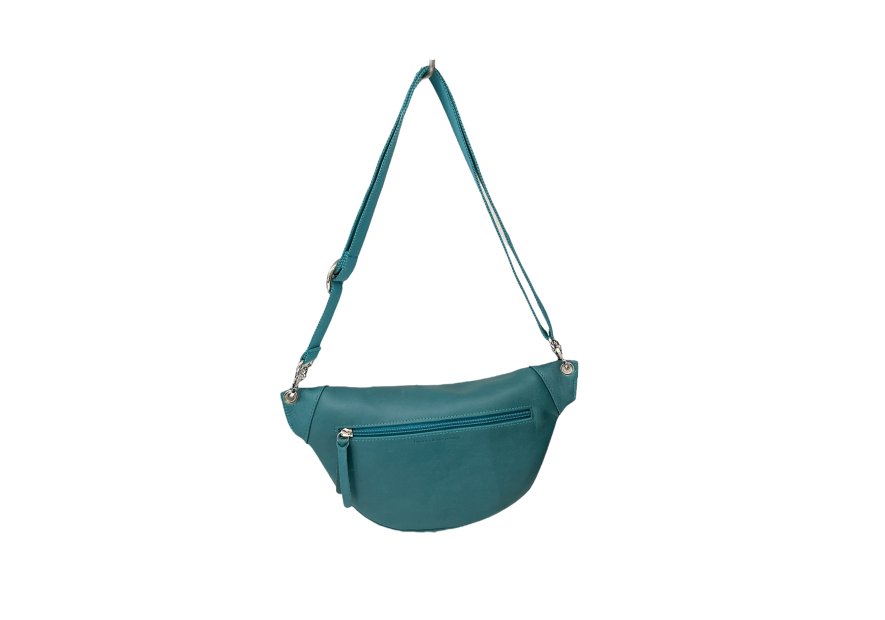 Les Ateliers Foures B125 - CUIR DE VACHETTE - LAGON sac banane atalante medium Sacs à mains