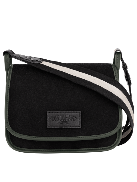 Longchamp 10135/HFN - LAINE /CUIR - NOIR sac bandoulière m le foulonné Sacs à mains