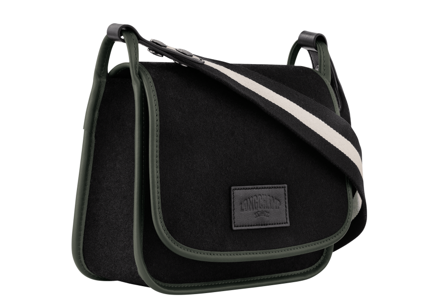 Longchamp 10135/HFN - LAINE /CUIR - NOIR sac bandoulière m le foulonné Sacs à mains