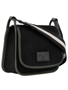 Longchamp 10135/HFN - LAINE /CUIR - NOIR sac bandoulière m le foulonné Sacs à mains