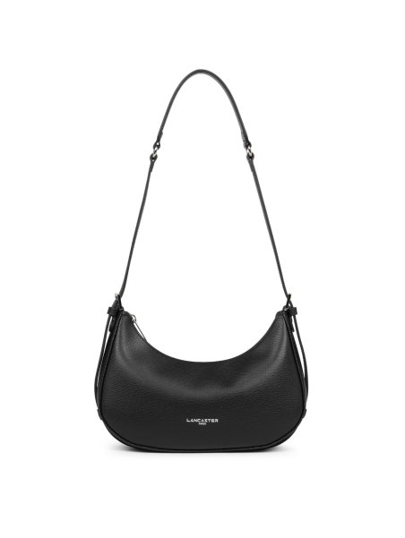 Lancaster 438-001 - CUIR DE VACHETTE - NOI sac demi lune sierra Sacs à mains