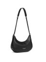 Lancaster 438-001 - CUIR DE VACHETTE - NOI sac demi lune sierra sacs-a-mains