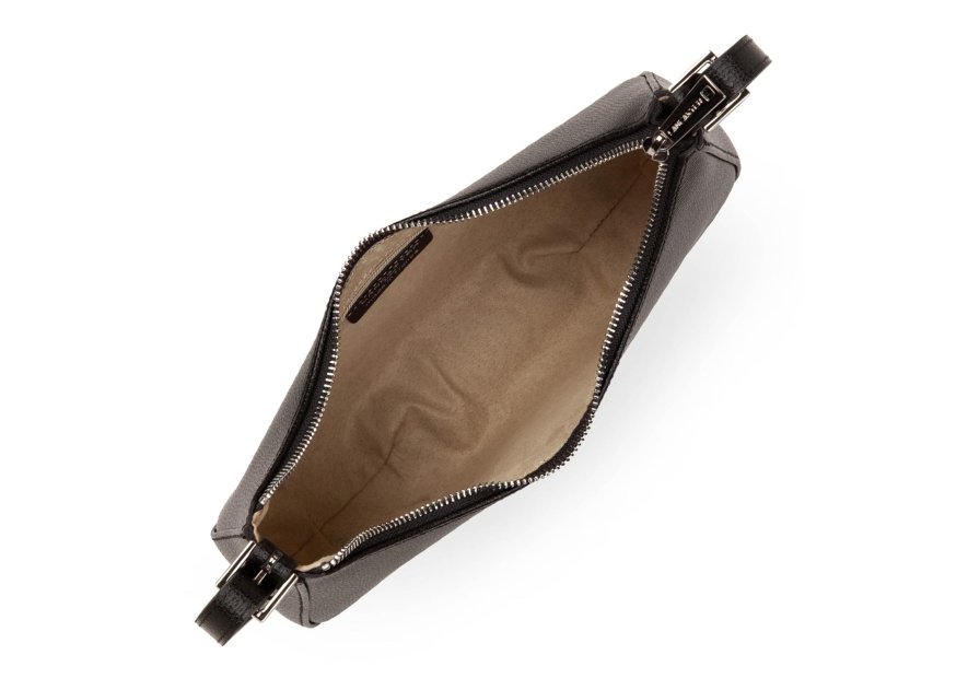 Lancaster 438-001 - CUIR DE VACHETTE - NOI sac demi lune sierra Sacs à mains