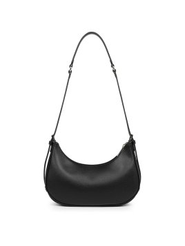 Lancaster 438-001 - CUIR DE VACHETTE - NOI sac demi lune sierra Sacs à mains