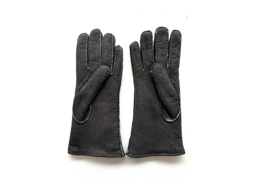 Poujade 55/06 - CUIR D'AGNEAU - NOIR gants femme curly anastasia gants femme