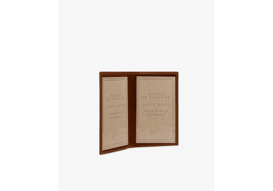 Les Ateliers Foures 9244 - CUIR DE VACHETTE - FAUVE porte papiers les ateliers fourès hypérion porte cartes