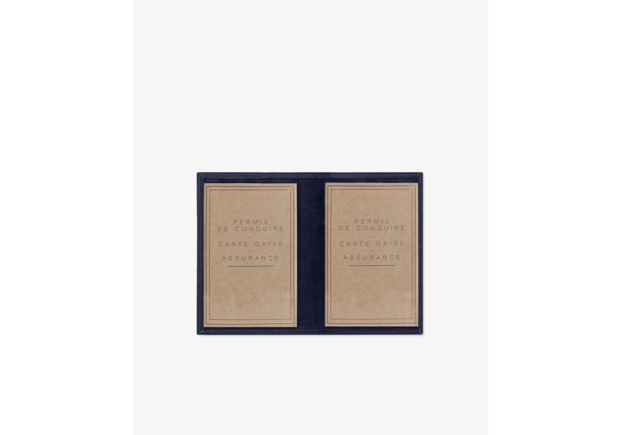 Les Ateliers Foures 9244 - CUIR DE VACHETTE - MARINE porte papiers les ateliers fourès hypérion porte cartes