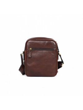 Gerard Henon 2253 - CUIR DE VACHETTE - CHOCO sacoche porté travers sac h zip