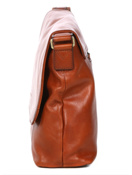 Gerard Henon 2273 - CUIR DE VACHETTE - MARRON grande besace rabat sac h zip