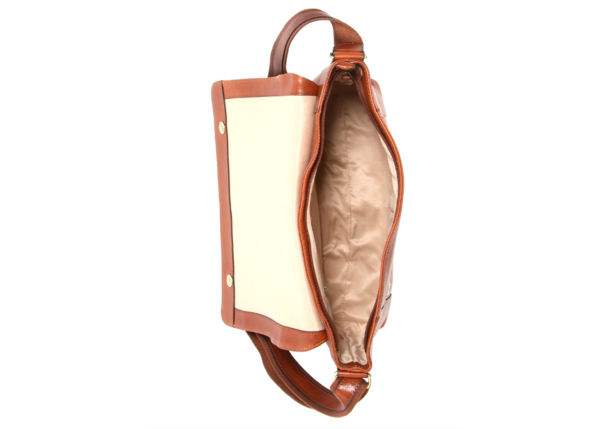 Gerard Henon 2273 - CUIR DE VACHETTE - MARRON grande besace rabat sac h zip