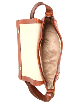 Gerard Henon 2273 - CUIR DE VACHETTE - MARRON grande besace rabat sac h zip