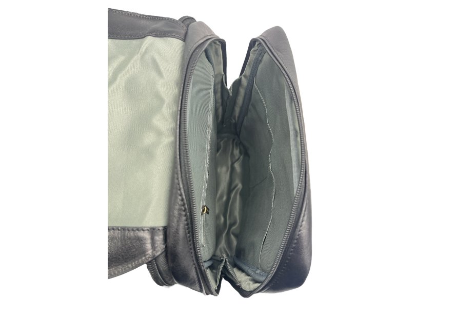 Gerard Henon 2269 - CUIR DE VACHETTE - NOIR sac à dos à rabat Loisirs