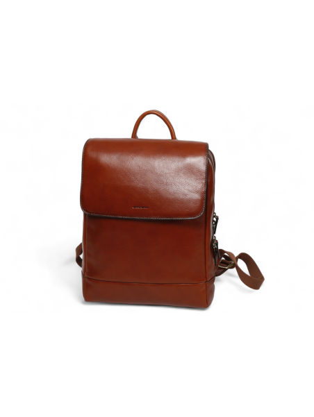 Gerard Henon 2269 - CUIR DE VACHETTE - MARRON sac à dos à rabat Loisirs