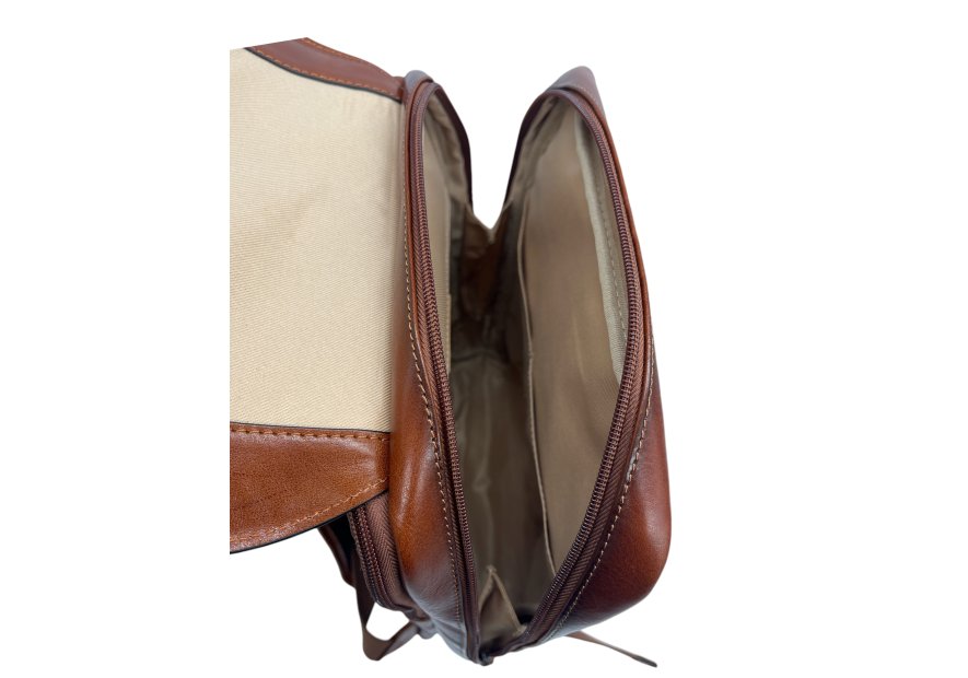 Gerard Henon 2269 - CUIR DE VACHETTE - MARRON sac à dos à rabat Loisirs