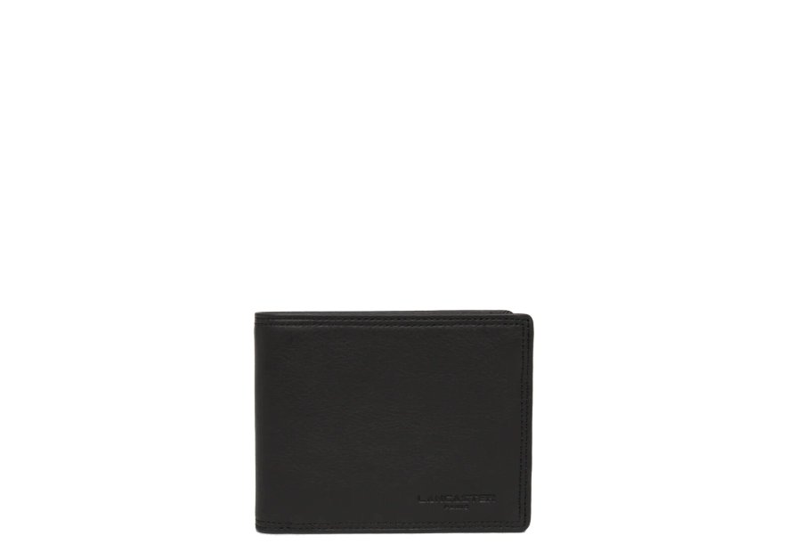 Lancaster 120-11 - CUIR DE VACHETTE - NOIR porte cartes soft vintage homme porte cartes