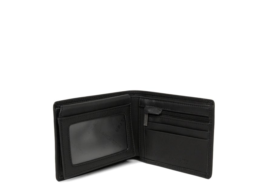 Lancaster 120-11 - CUIR DE VACHETTE - NOIR porte cartes soft vintage homme porte cartes