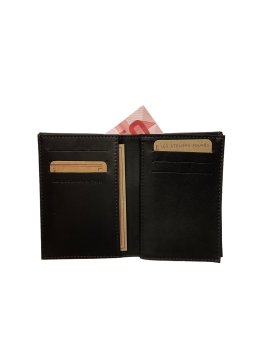 Les Ateliers Foures 970 - CUIR DE VACHETTE - NOIR les ateliers foures-baroudeur-porte papiers porte cartes