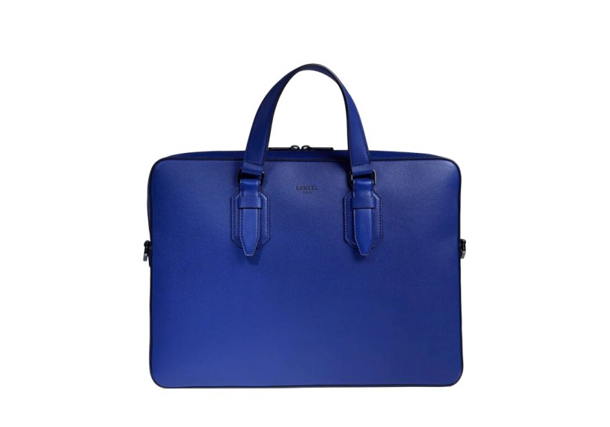 Lancel A13432 - CUIR DE VACHETTE - BLEU porte document lancel charlie Sac business