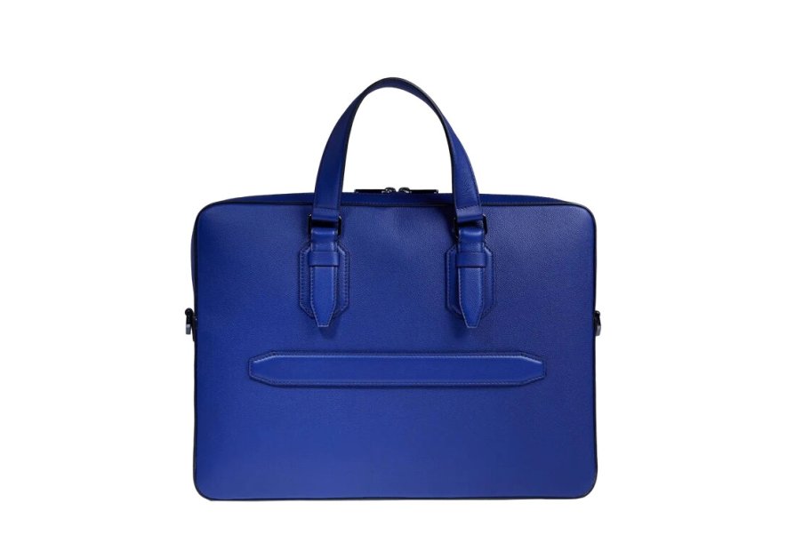 Lancel A13432 - CUIR DE VACHETTE - BLEU porte document lancel charlie Sac business