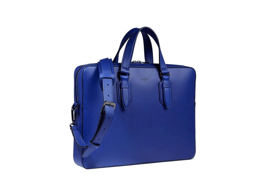 Lancel A13432 - CUIR DE VACHETTE - BLEU porte document lancel charlie Sac business