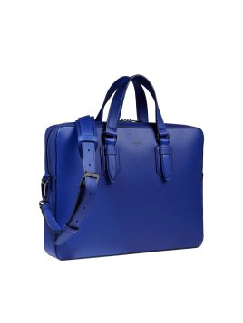 Lancel A13432 - CUIR DE VACHETTE - BLEU porte document lancel charlie Sac business