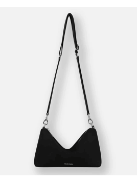 Les Ateliers Foures I326 - CUIR DE VACHETTE - NOIR sac bandoulière besace évasé iliade Sacs à mains