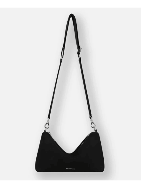 Les Ateliers Foures I326 - CUIR DE VACHETTE - NOIR sac bandoulière besace évasé iliade sacs-a-mains