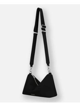 Les Ateliers Foures I326 - CUIR DE VACHETTE - NOIR sac bandoulière besace évasé iliade Sacs à mains