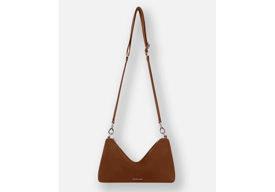 Les Ateliers Foures I326 - CUIR DE VACHETTE - FAUVE sac bandoulière besace évasé iliade Sacs à mains