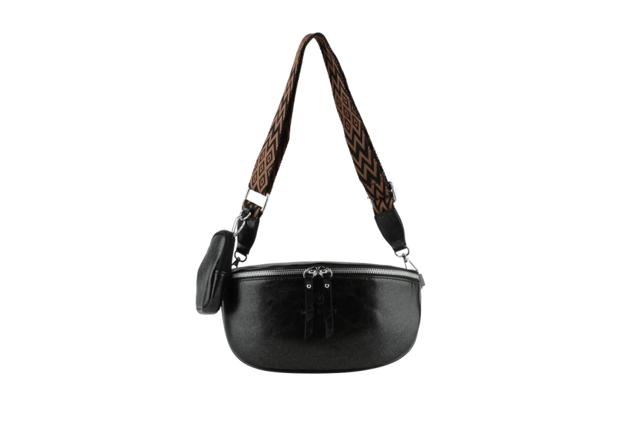 MIA & JOY MJ1706 - POLYURÉTHANE - NOIR banane en toile enduite mia et joy Sacs à mains