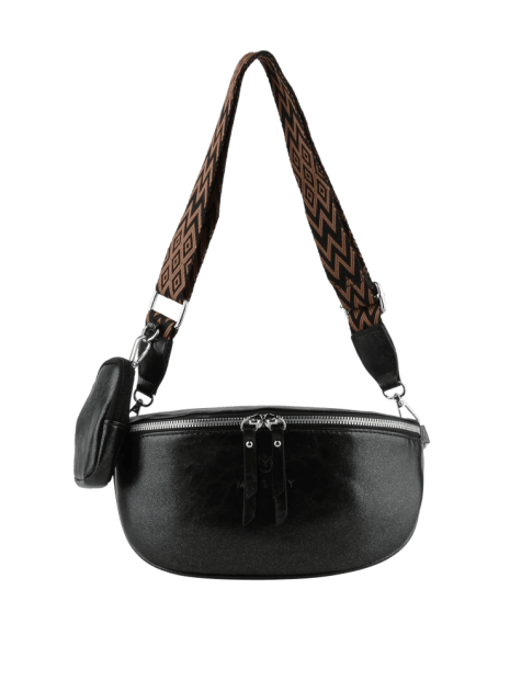 MIA &  JOY MJ1706 - POLYURÉTHANE - NOIR banane en toile enduite mia et joy sacs-a-mains