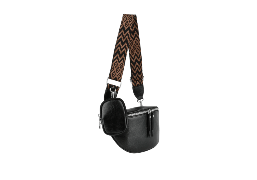 MIA & JOY MJ1706 - POLYURÉTHANE - NOIR banane en toile enduite mia et joy Sacs à mains