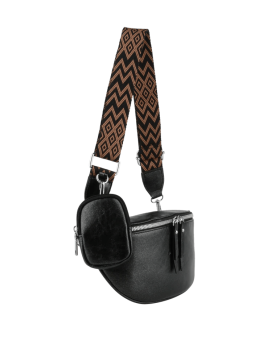 MIA & JOY MJ1706 - POLYURÉTHANE - NOIR banane en toile enduite mia et joy Sacs à mains