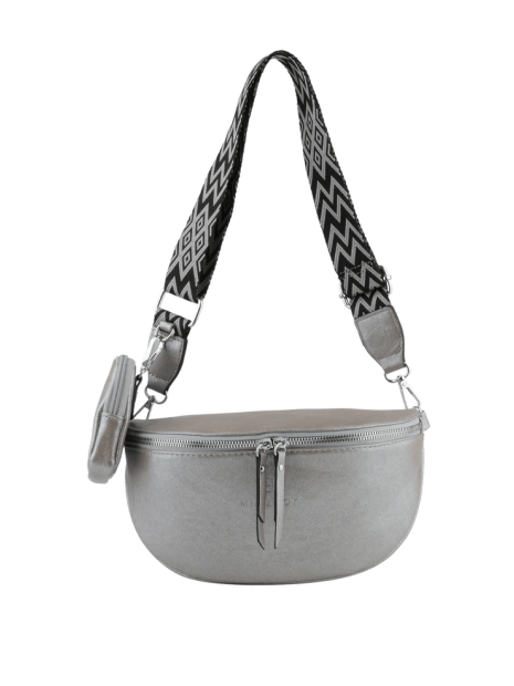 MIA &  JOY MJ1706 - POLYURÉTHANE - ARGENT banane en toile enduite mia et joy sacs-a-mains