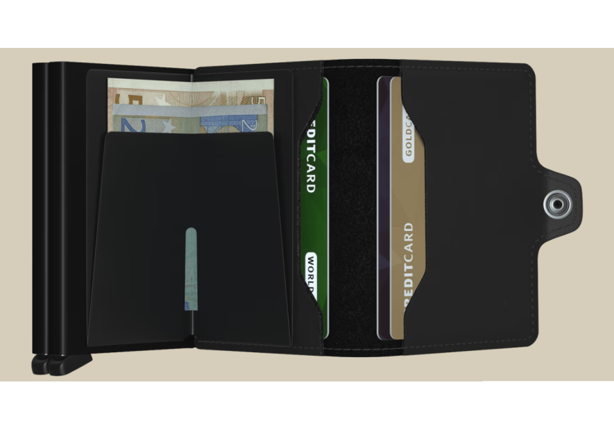 Secrid TM. - CUIR DE VACHETTE - NOIR twinwallet porte cartes porte cartes
