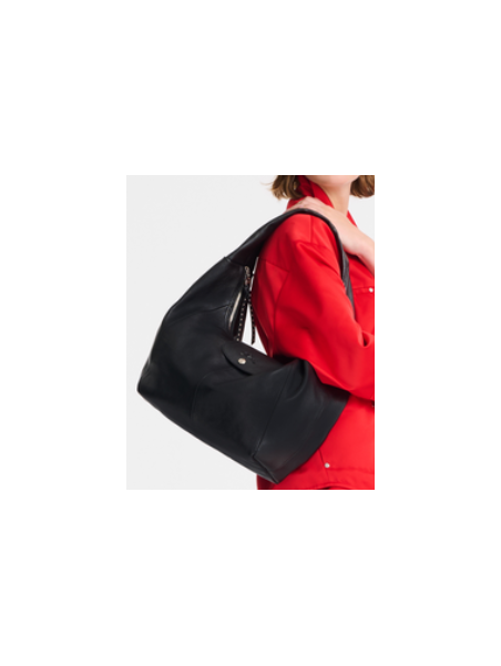 Longchamp 10333HIG - CUIR DE CHEVRE - NOIR sac porté épaule l Sacs à mains