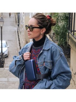 Ögon Design PHONE BAG - ALUMINIUM - NAVY BLU ögon-phone bag-banane bandoulière banane d'epaule