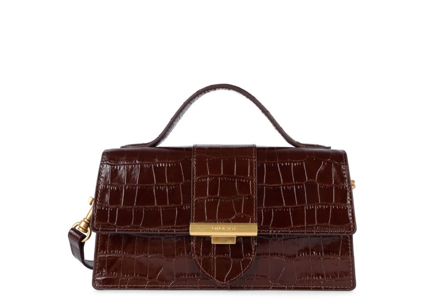 Lancaster 531-013 - CUIR DE VACHETTE FACON croco ily-sac baguette Sacs à mains