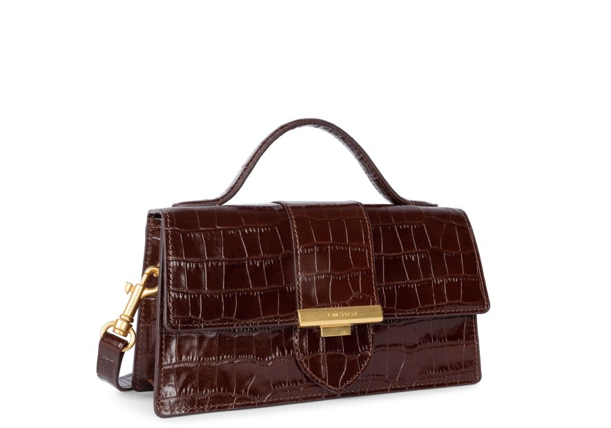 Lancaster 531-013 - CUIR DE VACHETTE FACON croco ily-sac baguette Sacs à mains
