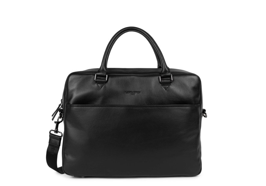 Lancaster 320-31 - CUIR DE VACHETTE - NOIR porte document soft vintage Sac business