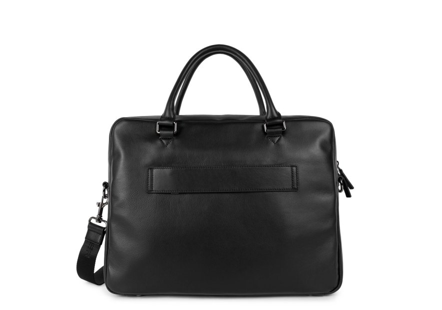 Lancaster 320-31 - CUIR DE VACHETTE - NOIR porte document soft vintage Sac business