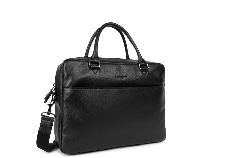 Lancaster 320-31 - CUIR DE VACHETTE - NOIR porte document soft vintage Sac business