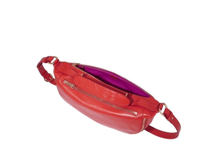 Lancel A12528 - CUIR DE VACHETTE - ROUG sac banane s lancel origami Sacs à mains