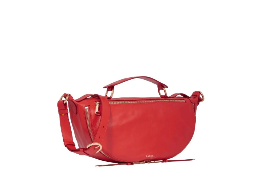 Lancel A12528 - CUIR DE VACHETTE - ROUG sac banane s lancel origami Sacs à mains