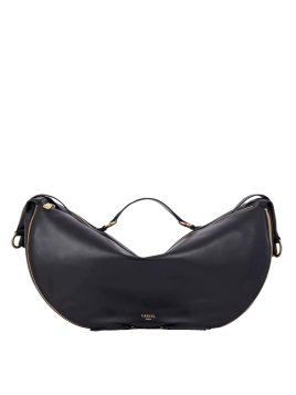 Lancel A12529 - CUIR DE VACHETTE - NOIR origami-porté épaule Sacs à mains